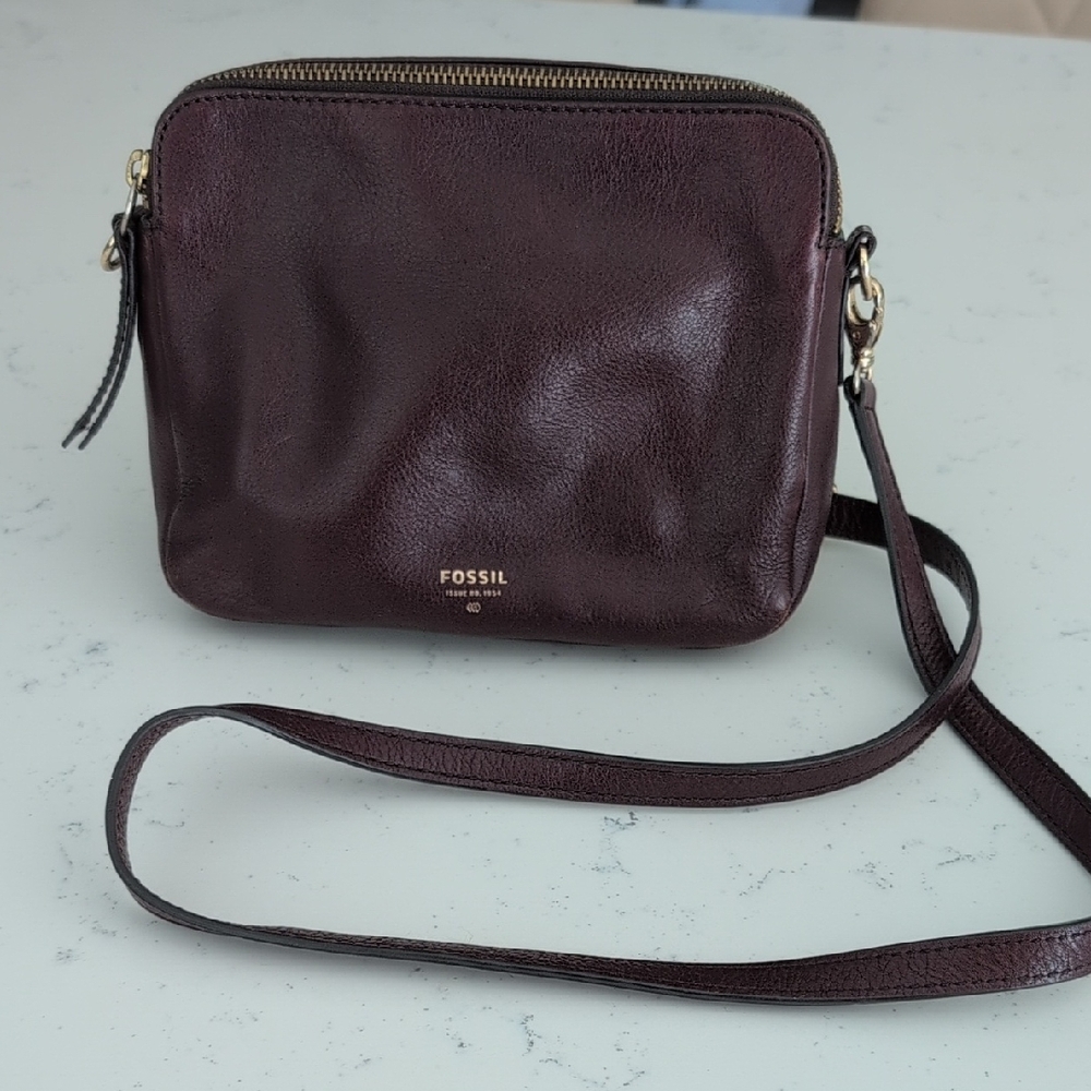 Fossil Dark Burgundy Crossbody Bag